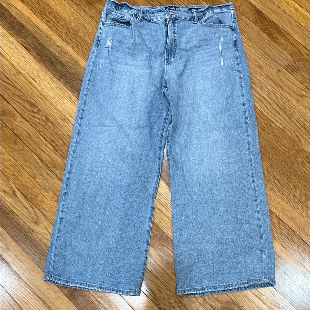 Women's Light Blue Wide Leg Jeans